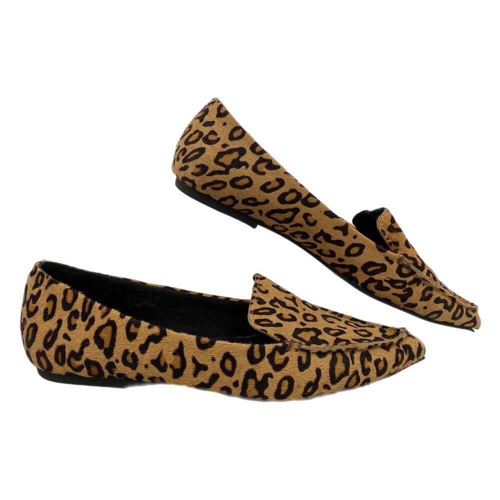 Jeffrey Campbell Tan Black Leopard Print Pointed Toe Flats | Womens 9
